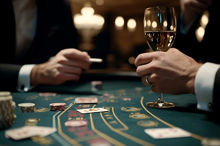 indopools wap baccarat and card table setup